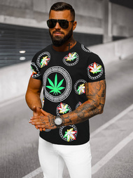 Herren T-shirt Schwarz OZONEE O/T135/3