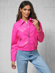 Damen Lederjacke Rosa OZONEE O/G116