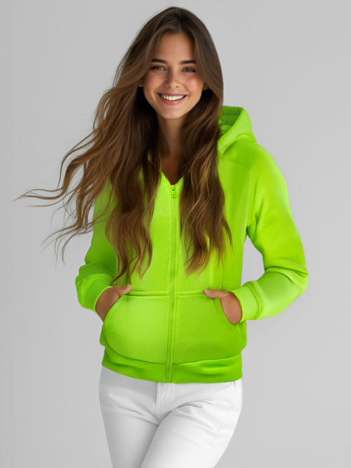 Damen Kapuzenpullover Grün-Neon OZONEE JS/W03Z