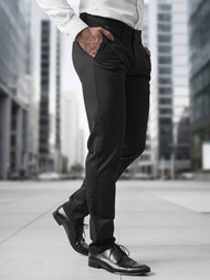 Herren Chino Hose Schwarz OZONEE V/5100