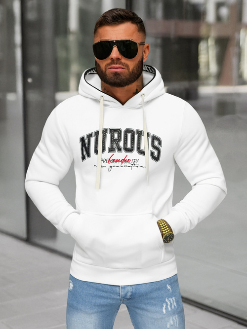 Herren Kapuzenpullover Weiß OZONEE O/TT30510
