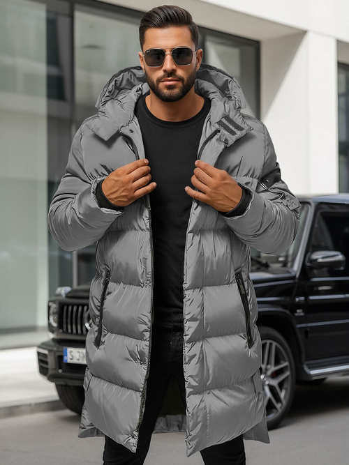Herren Winterjacke Grau OZONEE O/M799Z