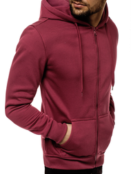 Herren Kapuzenpullover Dunkel Weinrot OZONEE JS/2008 