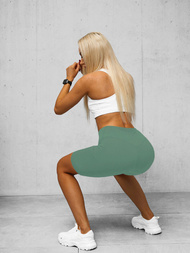 Damen Kurze Leggings Mintgrün O/K5-J