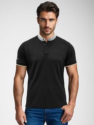 Herren Poloshirt Schwarz OZONEE O/YN2/575