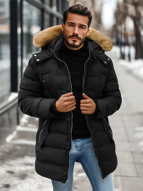 Herren Winterjacke Schwarz OZONEE JS/5M3122/392Z
