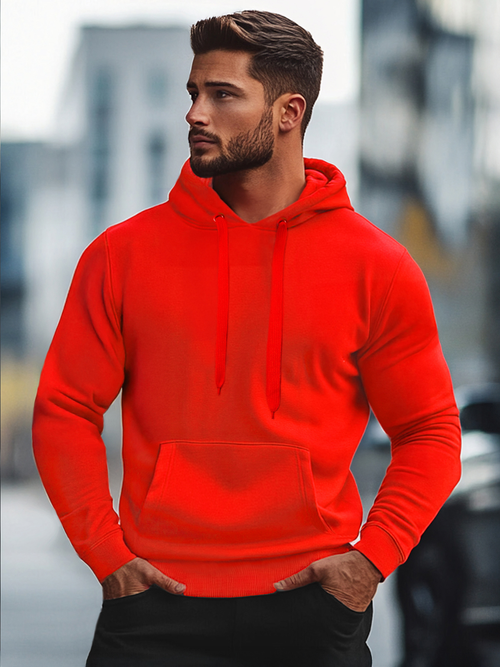 Herren Kapuzenpullover Rot OZONEE JS/2009Z