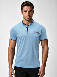 Herren Poloshirt Blau OZONEE O/QQ923