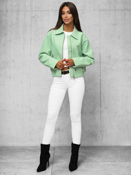 Damen Lederjacke Mintgrün OZONEE O/G116Z