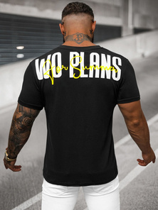 Herren T-shirt Schwarz OZONEE O/T1277/3