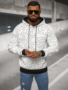 Herren Kapuzenpullover Weiß OZONEE JS/8B1232/1