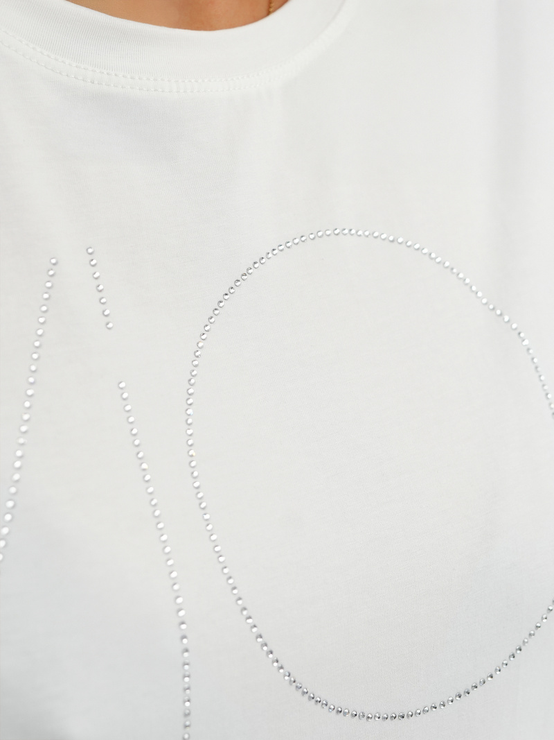 Damen T-shirt Weiß OZONEE JS/YJ77841