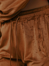 Damen Velours Sportanzug Braun OZONEE O/8C1175/33Z