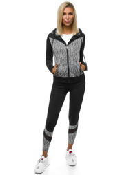 Zweiteiliges Trainingsanzug-Set Schwarz OZONEE O/8697/1