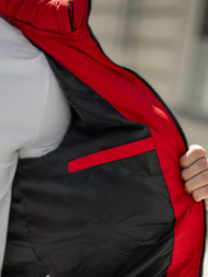 Herren Winterjacke Schwarz-Rot OZONEE JS/31M5083/270