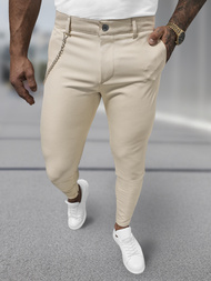 Herren Chino Hose Beige OZONEE DJ/3300