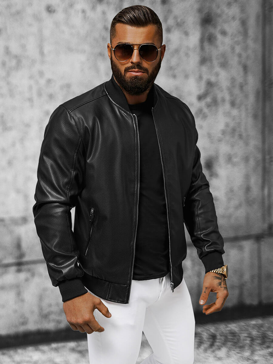 Bomber Lederjacke Bomberjacke Mann Bomberjacke Lederjacke WeiÃƒÂŸ