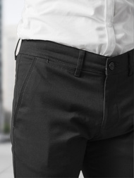Herren Chino Hose Schwarz OZONEE V/5100