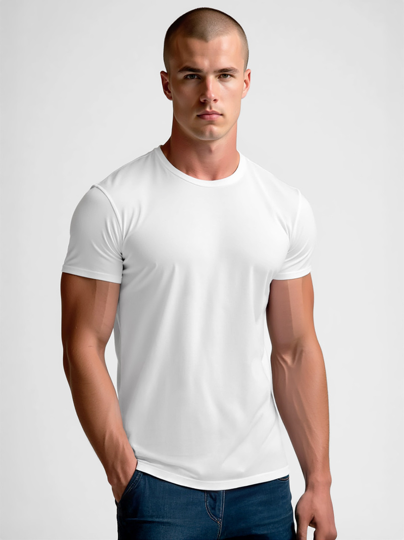 Herren T-shirt Weiß OZONEE O/T1277/1Z