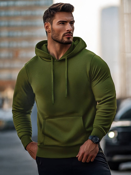 Herren Kapuzenpullover Khaki OZONEE JS/2009Z