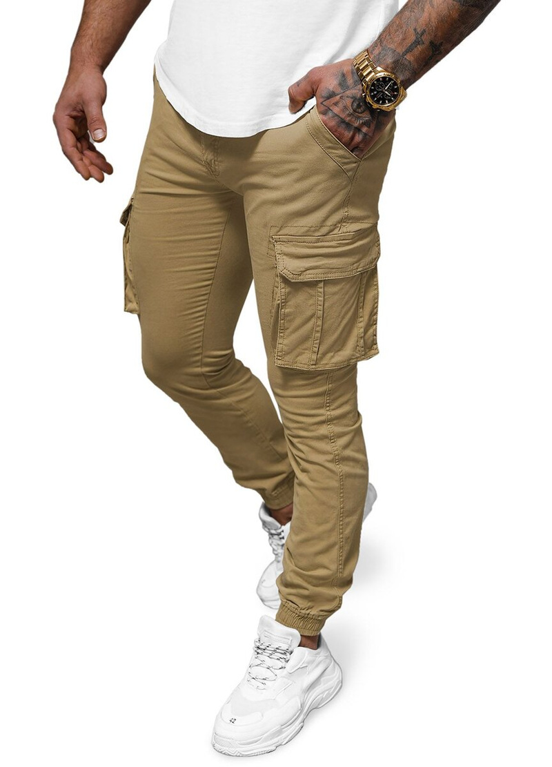 Herren Chino Jogger Beige OZONEE NB/MP0202K