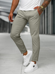 Herren Chino Hose Grau OZONEE BL/SK222/5