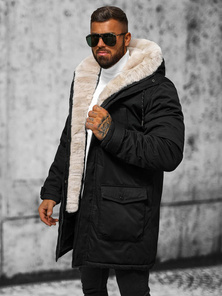 Herren Winterjacke Schwarz OZONEE JS/5M120/392