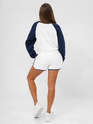 Zweiteiliges Trainingsanzug-Set Weiß-Dunkelblau OZONEE JS/M58631AB