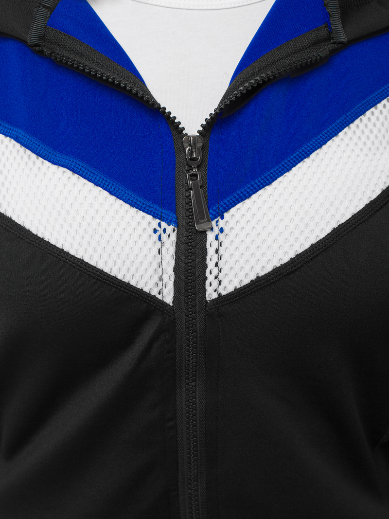 Zweiteiliges Trainingsanzug-Set Schwarz-Blau OZONEE JS/YW06005/1/9