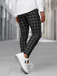 Herren Chino Hose Schwarz OZONEE DJ/5522Z