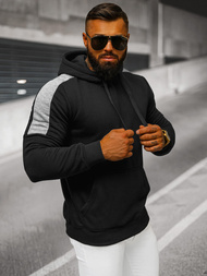 Herren Kapuzenpullover Schwarz OZONEE JS/8B1311/3