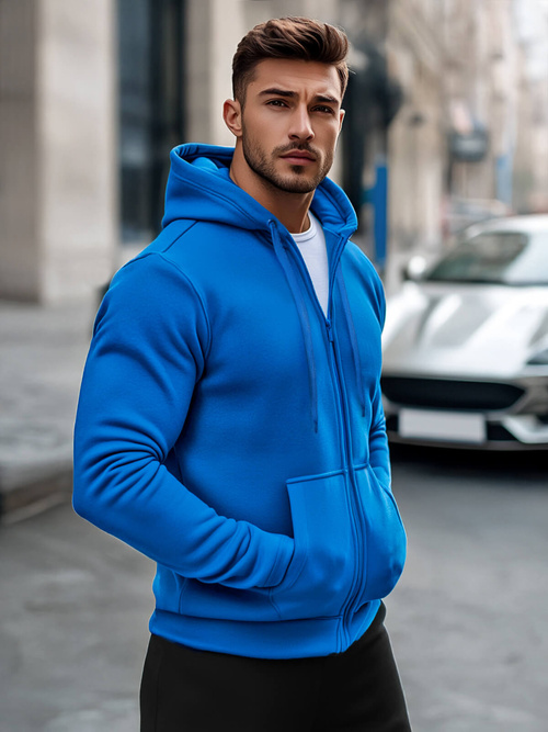 Herren Kapuzenpullover Blau OZONEE JS/2008Z