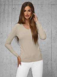 Damen Pullover Beige OZONEE JS/8006/1
