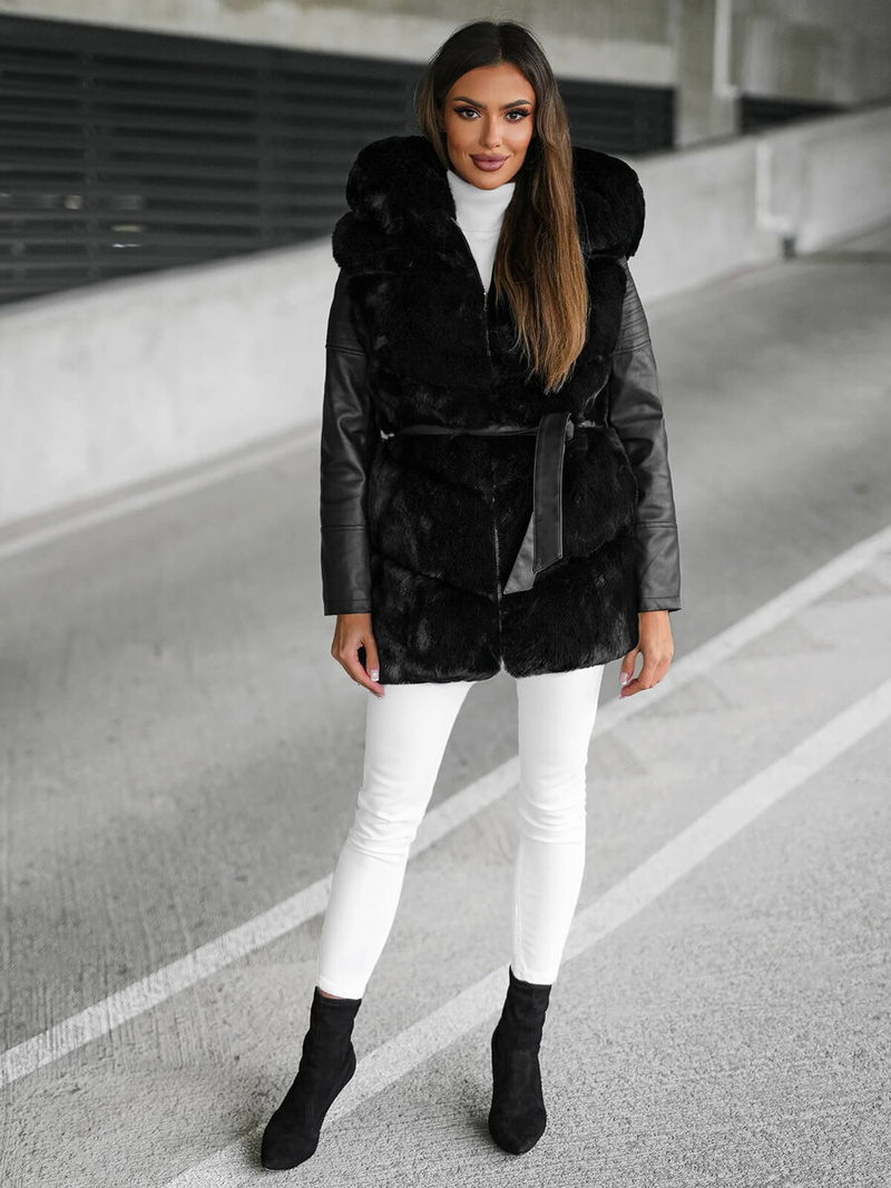 Damen Jacke Schwarz OZONEE JS/11Z8090Z