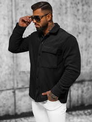 Herren Hemd Schwarz OZONEE O/GOM23040