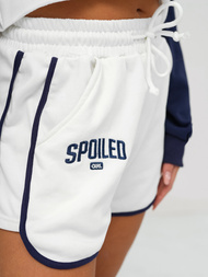 Zweiteiliges Trainingsanzug-Set Weiß-Dunkelblau OZONEE JS/M58631AB