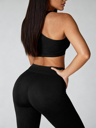 Damen Leggings Schwarz OZONEE JS/YW06011/1Z