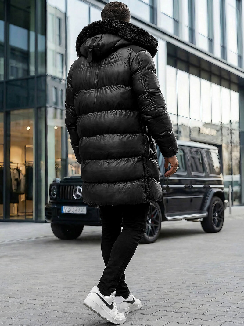 Herren Winterjacke Schwarz OZONEE O/M800Z