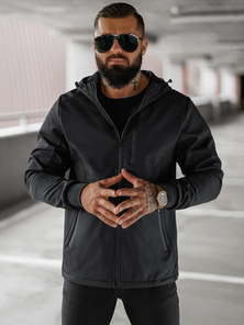Herren Übergangsjacke Schwarz OZONEE JS/27B6529/3Z
