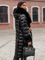 Damenmantel Schwarz OZONEE JS/5M3160/392Z