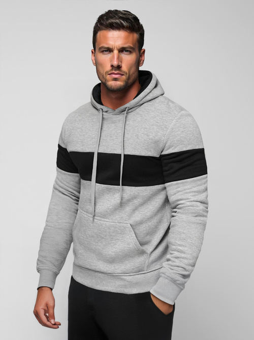 Herren Kapuzenpullover Grau OZONEE JS/8B1316/2Z
