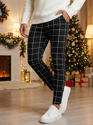 Herren Chino Hose Schwarz OZONEE O/P4009Z