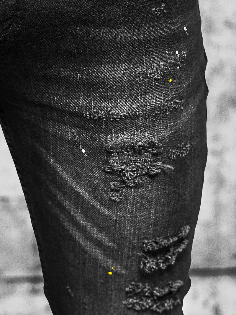 Herren Jeanshose Schwarz OZONEE O/MB465