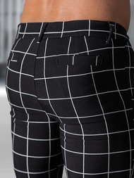 Herren Chino Hose Schwarz OZONEE O/P4009Z