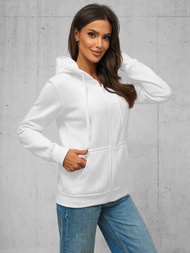 Damen Kapuzenpullover Weiß OZONEE JS/W03Z