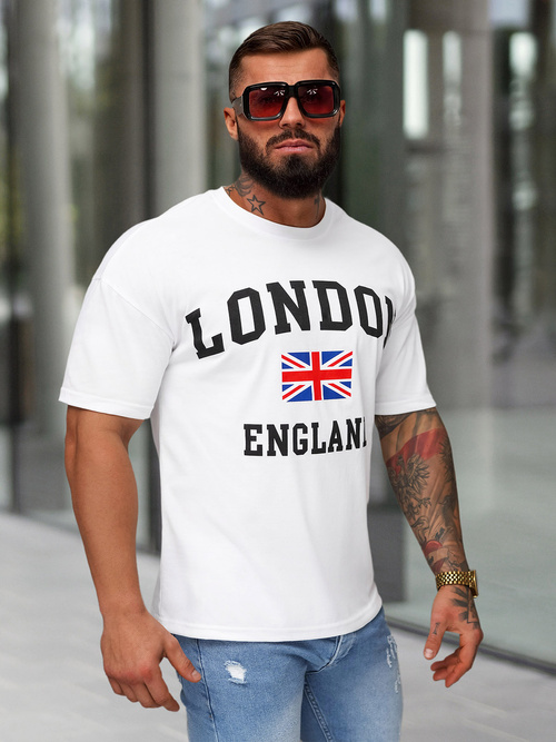 Herren T-shirt Weiß OZONEE JS/8B1373/1