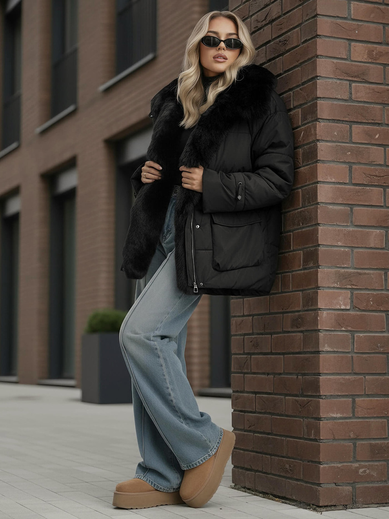 Damen Jacke Schwarz OZONEE JS/16M9185/392