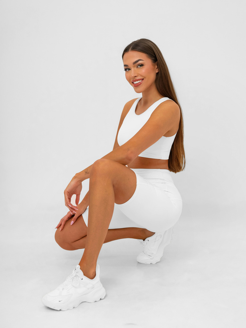 Damen Kurze Leggings Weiß JS/17K583/1