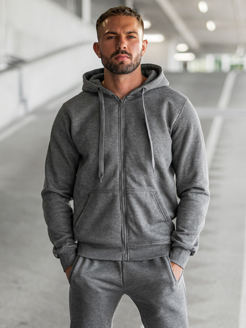 Herren Sportanzug Anthrazit OZONEE JS/68C10386/5Z