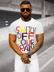 Herren T-shirt Weiß OZONEE O/T125/1Z